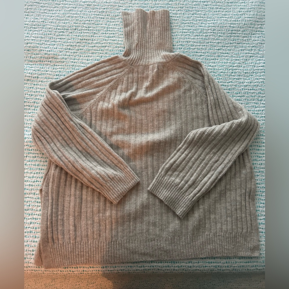 H&M oversized turtleneck with split hem